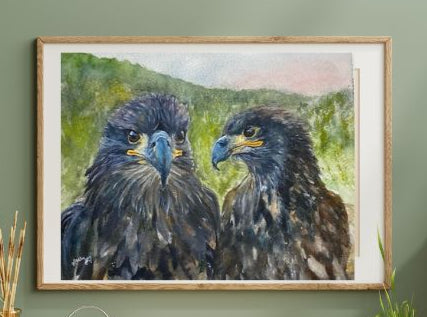 Eaglets_Big_Bear_Watercolor_Mollys_Fine_Art_