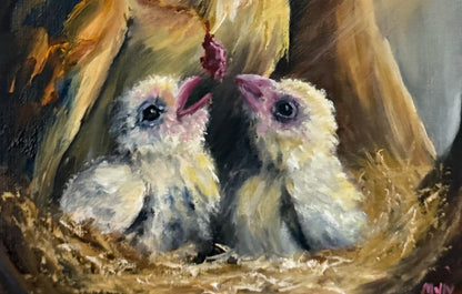"Daybreak Delivery" – Original Barn Owl Oil Painting | Molly's Fine Art