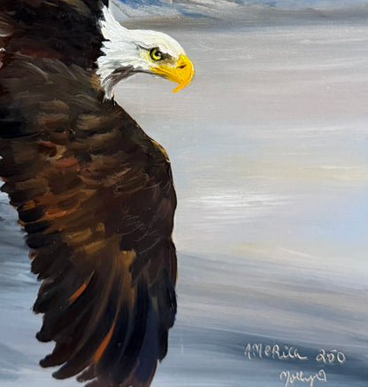 Oil Painting of a bald eagle Molly's Fine Art America 250