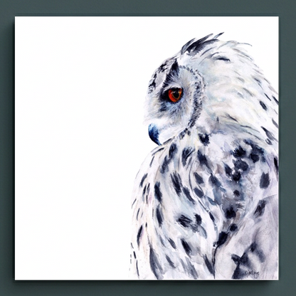 Snowy Owl Art Print Mollys Fine Art