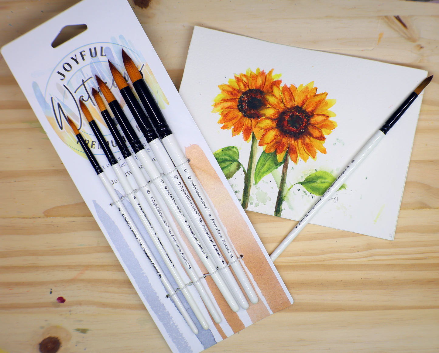 Joyful Watercolors Brush Set of 6